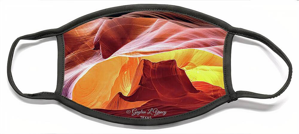  Face Mask featuring the photograph Tequila Sunrise - Slot Canyon by G Lamar Yancy