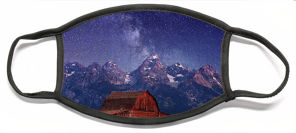#faatoppicks Face Mask featuring the photograph Teton Nights by Darren White