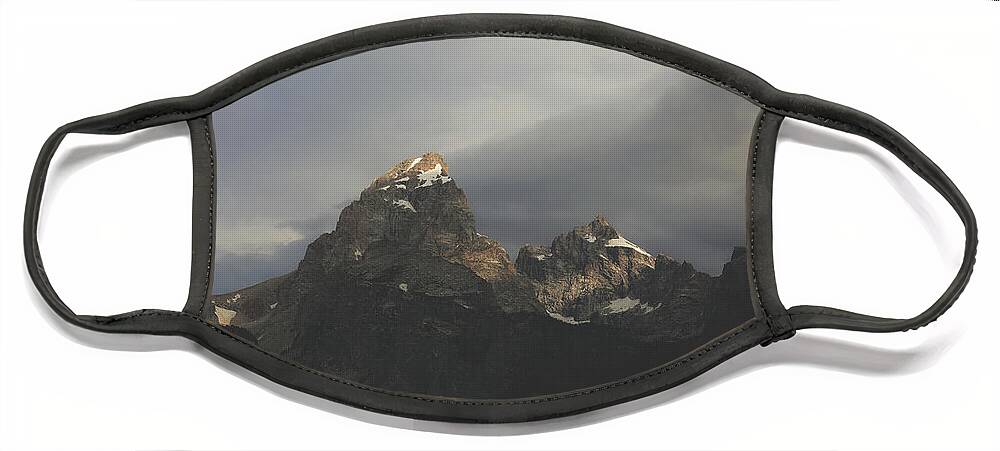 Mountain Face Mask featuring the photograph Teton Triple Threat by Go and Flow Photos
