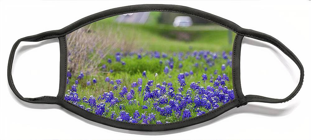 Texas Face Mask featuring the photograph Texas Backroads by Tim Stanley