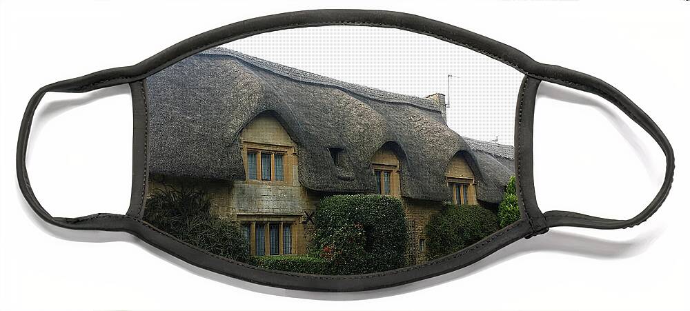 Thatched Cottage Image Face Mask featuring the photograph Thatched Cottage by Roxy Rich