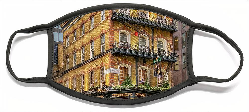 Prince Albert Face Mask featuring the photograph The Albert Pub, London by Marcy Wielfaert