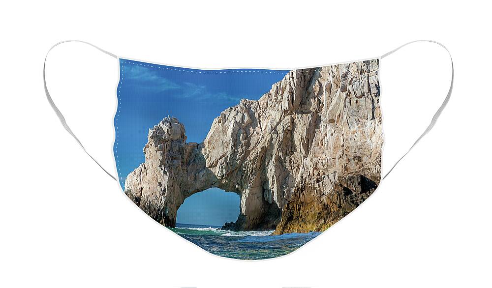 Los Cabos Face Mask featuring the photograph The Arch Cabo San Lucas by Sebastian Musial
