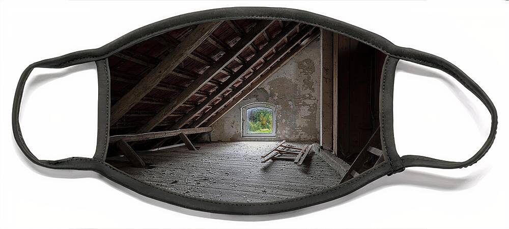 Attic Face Mask featuring the photograph The Attic by Daniel M Walsh