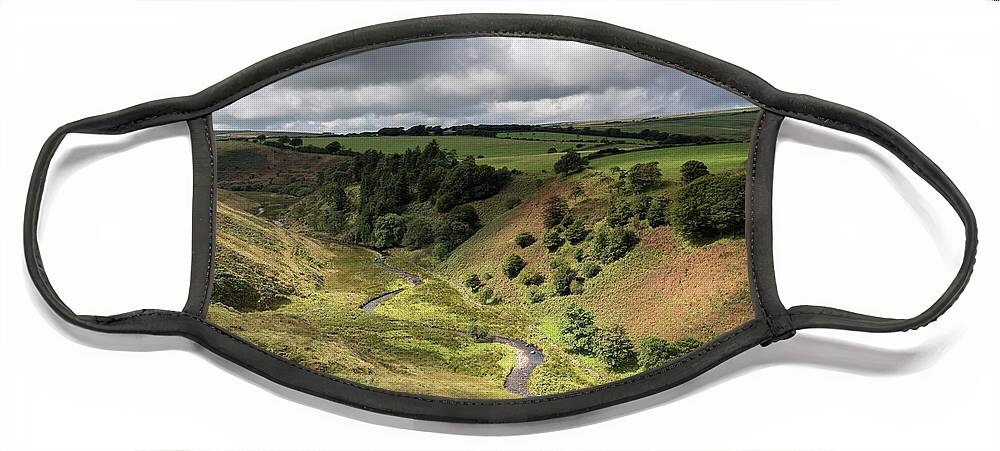 England Face Mask featuring the photograph The Barle Valley, Exmoor, England, UK by Sarah Howard