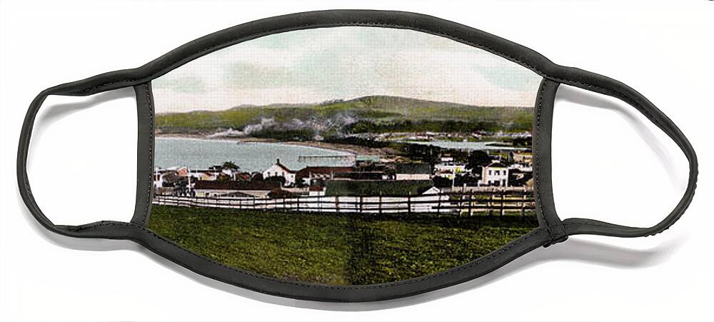 Beautiful Face Mask featuring the photograph The Beautiful Bay and City of Monterey, Cal. Del Monte in the distance. by Monterey County Historical Society