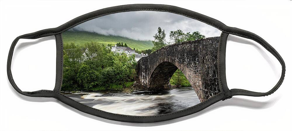 Bridge Of Orchy Face Mask featuring the photograph The bridge of orchy in the central highlands of Scotland by Michalakis Ppalis