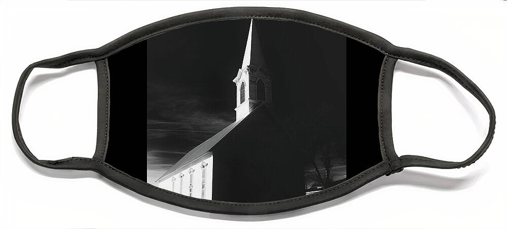 Black And White Face Mask featuring the photograph The Church by Jason Roberts