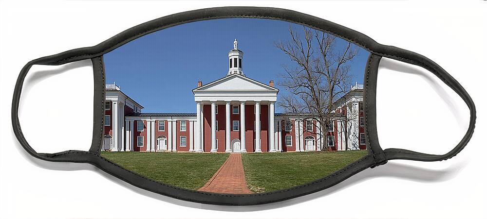 Washington And Lee University Face Mask featuring the photograph The Colonnade - Washington and Lee University by Susan Rissi Tregoning