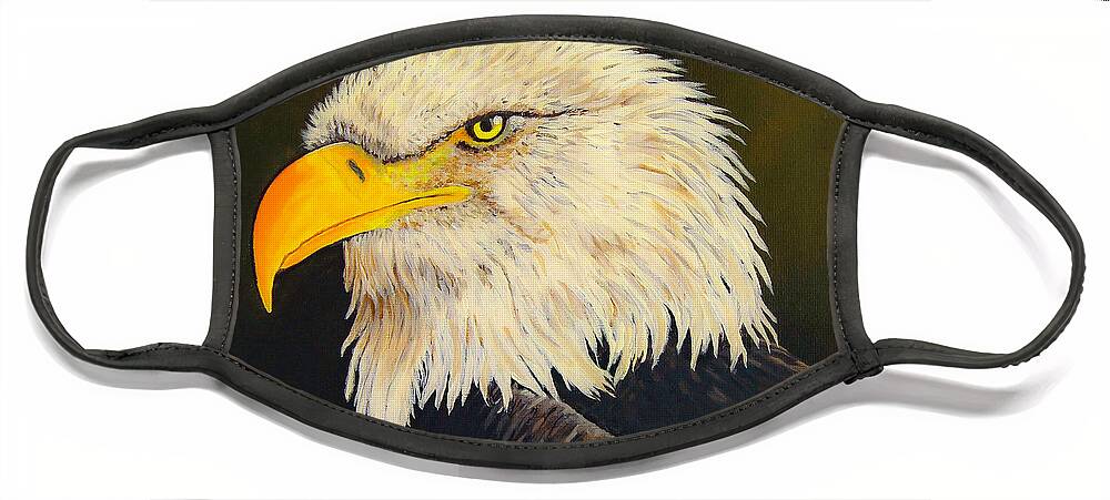 Eagle Face Mask featuring the painting The Eagle by Shirley Dutchkowski