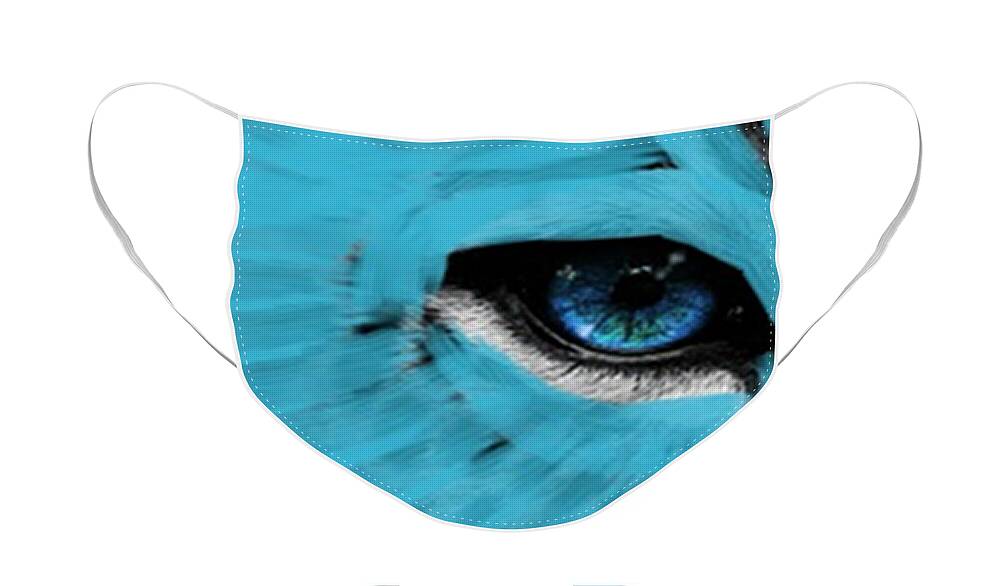 The Eye Of The World Face Mask featuring the digital art the Eye of the world by Archangelus Gallery