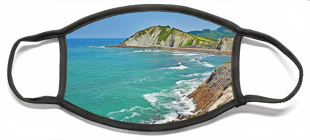 The Flysch Route Face Mask featuring the photograph The Flysch route by Monika Salvan