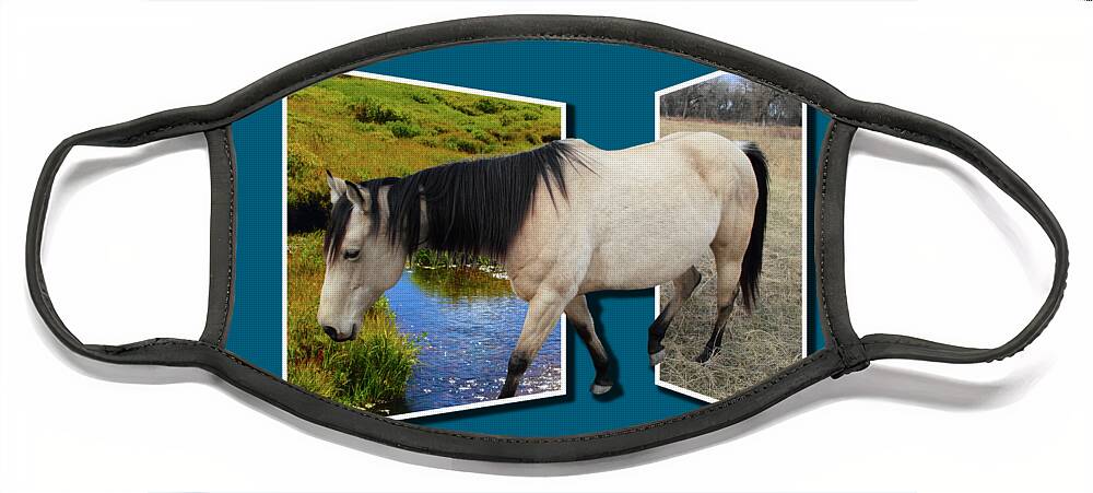 Horse Face Mask featuring the photograph The Grass Is Always Greener On The Other Side by Shane Bechler