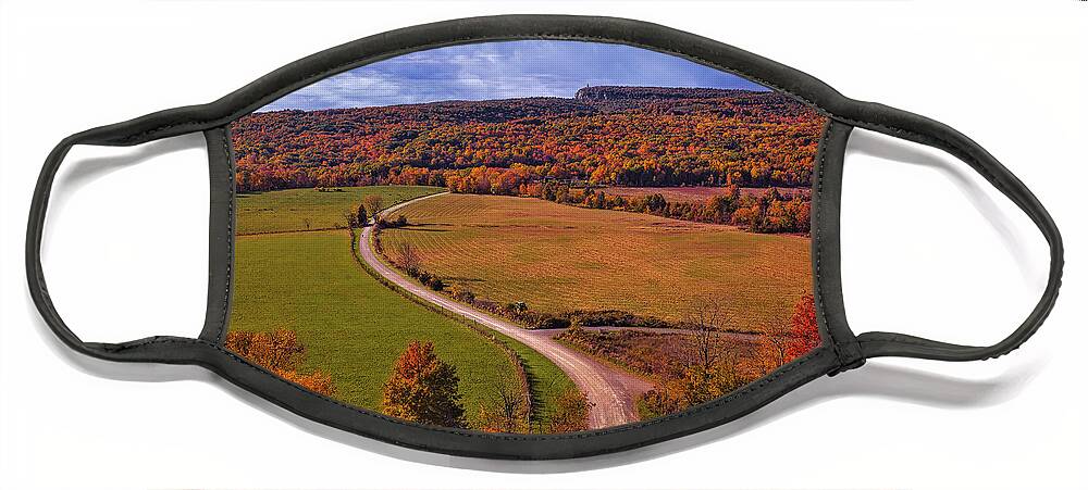 Hudson Valley Face Mask featuring the photograph The Gunks NY by Susan Candelario