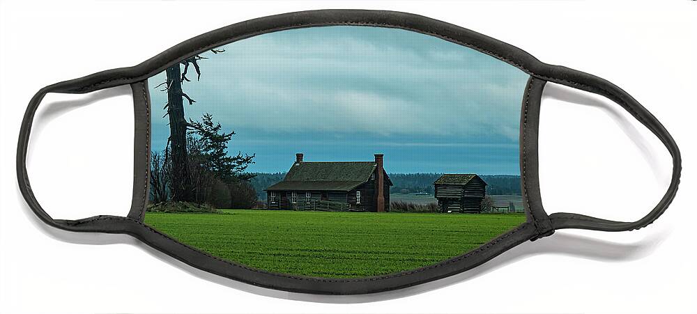 Ebeys Praire Face Mask featuring the photograph Ebey's Landing, A Storied History, Whidbey Is, Washington by Leslie Struxness