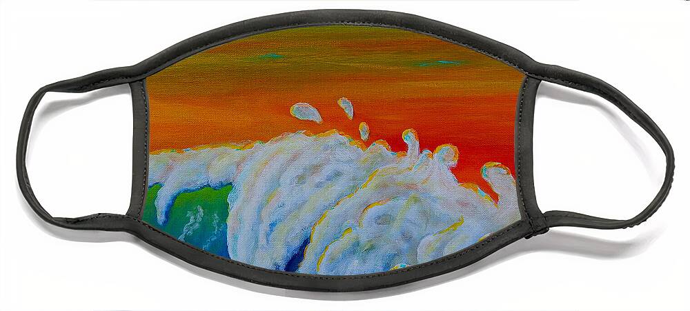 Surf Face Mask featuring the painting Joy of Suds by Mike Kling