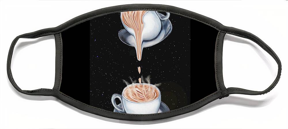 Digital Face Mask featuring the digital art The Latte' Milky Way by Ronald Mills