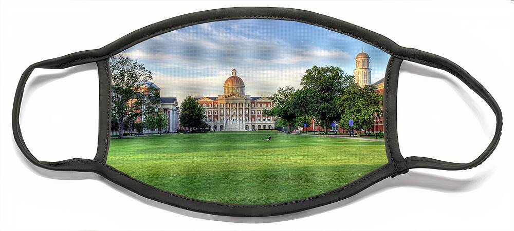 Cnu Face Mask featuring the photograph The Lawn at Christopher Newport University by Jerry Gammon