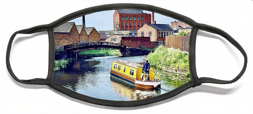  Face Mask featuring the photograph The Leicester Grand Union Canal 1981 by Gordon James