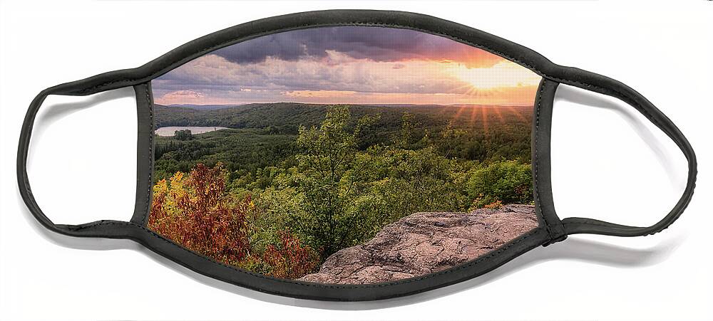 Landscape Face Mask featuring the photograph The Lookout by Nate Brack