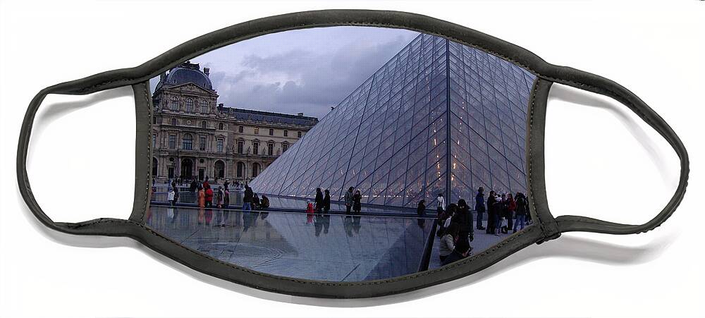 France Face Mask featuring the photograph The Louvre by Roxy Rich