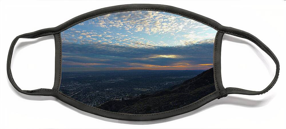 Mountains Face Mask featuring the photograph The Magnitude of Sunset by Marcus Jones