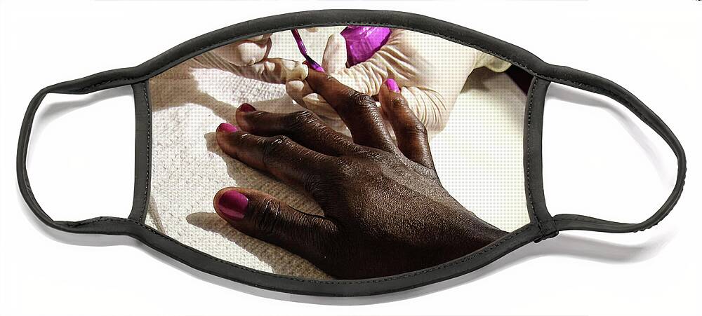 Manicure Face Mask featuring the photograph The Manicure by Neala McCarten
