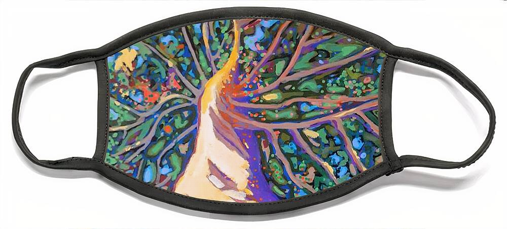 Oil Painting Face Mask featuring the painting The Oak Tree by Marysue Ryan