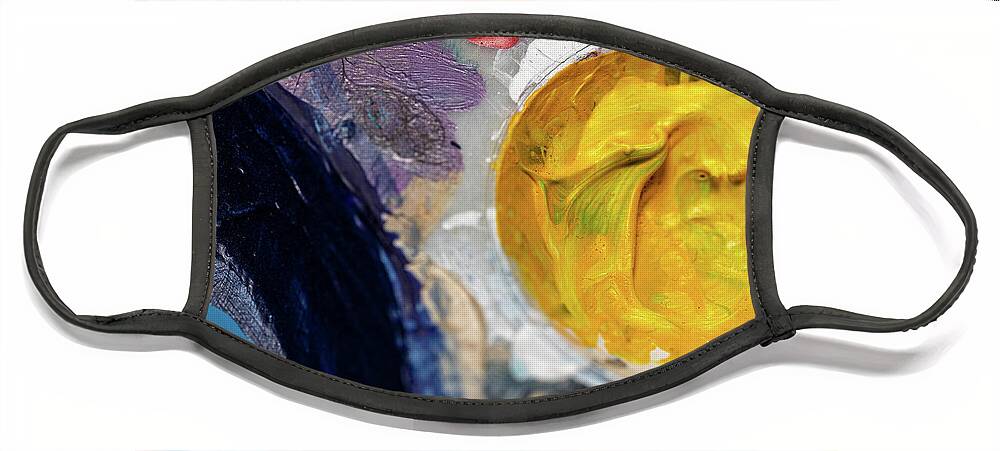 Art Face Mask featuring the photograph Abstract - Painter's Palette by Amelia Pearn