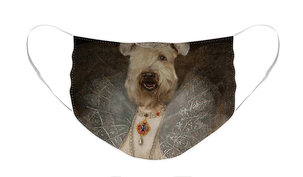 Wheaten Terrier Face Mask featuring the photograph The Queen That She Is by Rebecca Cozart