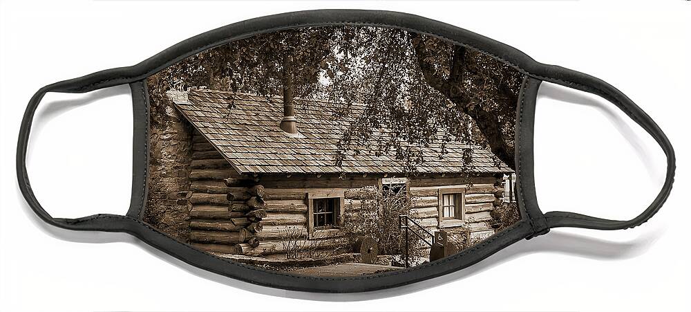 Log-cabin Face Mask featuring the photograph The Ranch House by Kirt Tisdale