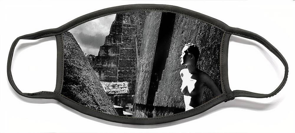Nude Face Mask featuring the photograph The Ruins of Tikal by Mark Gomez