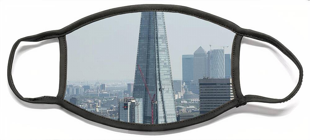 London Face Mask featuring the photograph The Shard, also referred to as the Shard of Glass, Shard London Bridge and formerly London Bridge Tower is one of the biggest pride in London. The mos beautiful skyscraper in United Kingdom. Tallest by Vaclav Sonnek