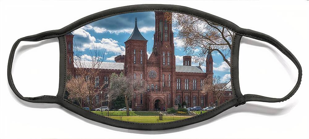 Washington Dc Face Mask featuring the photograph The Smithsonian Castle - Washington DC by Susan Rissi Tregoning