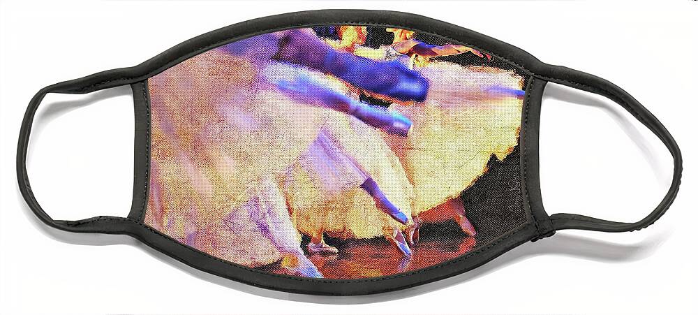 Ballerina Face Mask featuring the photograph The Snow Dance by Craig J Satterlee