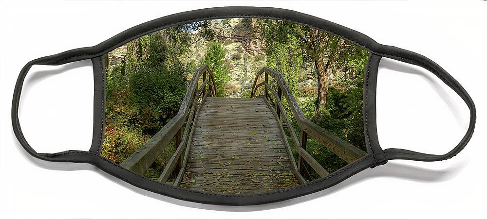 Landscape Face Mask featuring the photograph The Trail to Shiprock by Laura Putman