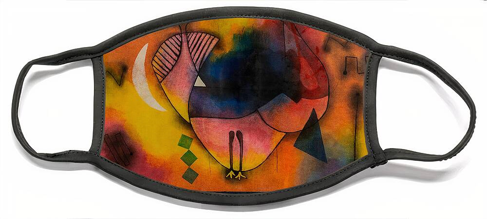 African Art. African Face Mask featuring the painting The Two Of Us by Winston Saoli 1950-1995