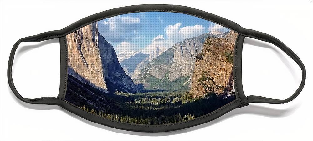 America Face Mask featuring the photograph The Valley Sight by the Tunnel View Overlook - Yosemite National Park - California - U.S.A by Paolo Signorini