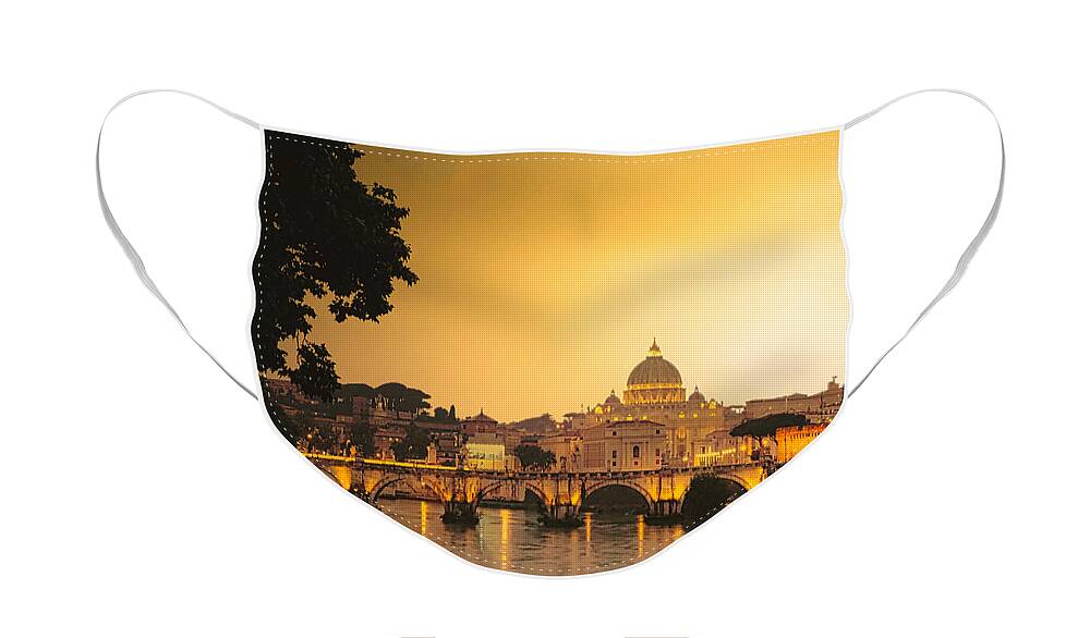 Sunset Face Mask featuring the photograph The Vatican at Sunset by Robert Bellomy