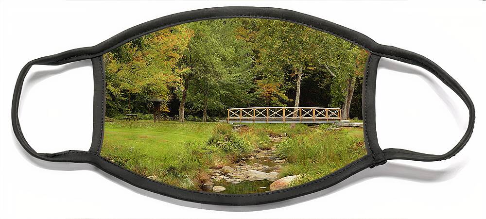Scenic Face Mask featuring the photograph The Walking Bridge by Kathy Baccari