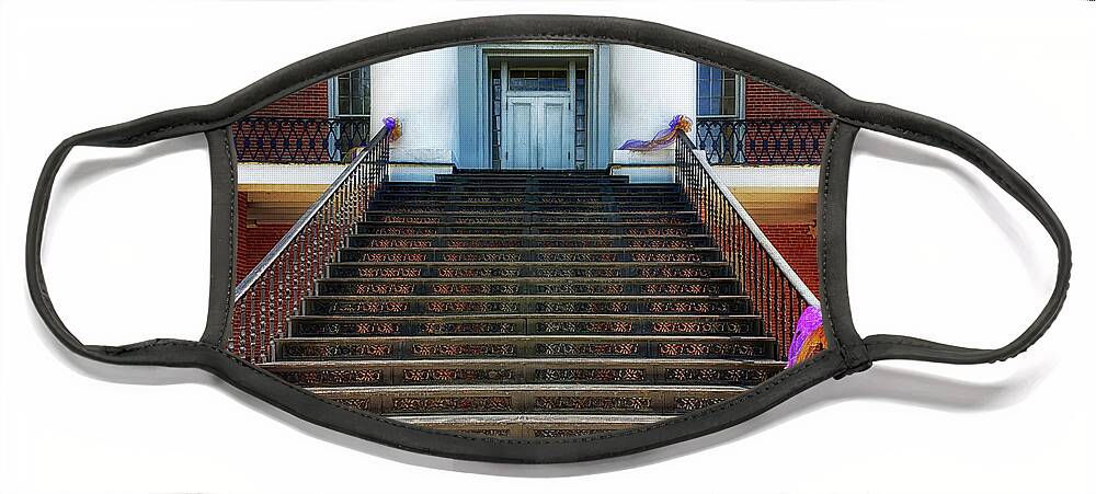 Staircase Face Mask featuring the photograph The Windsor Staircase by Susan Rissi Tregoning