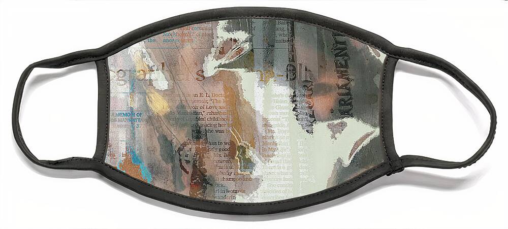 Digitalart Face Mask featuring the digital art The young african man by Gabi Hampe