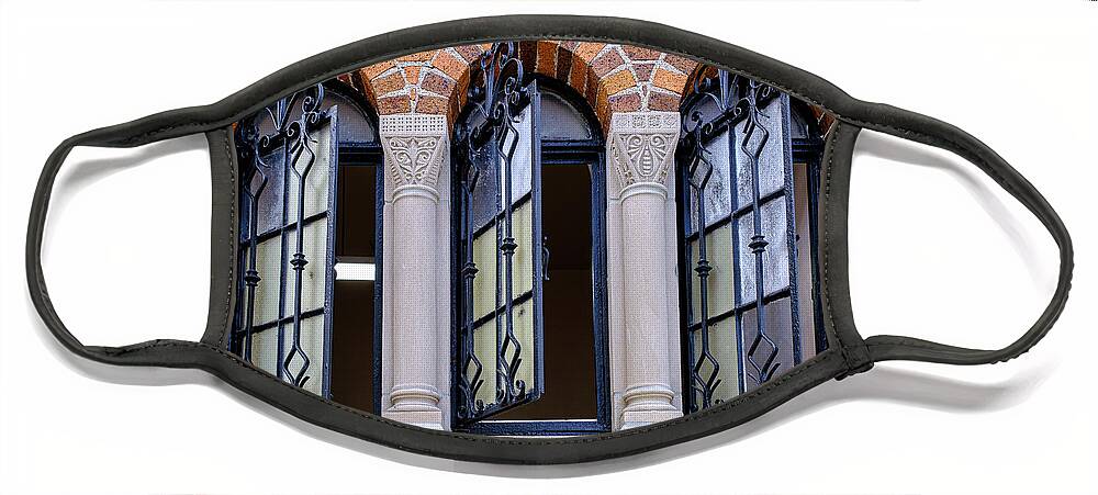 Fine Art Face Mask featuring the photograph These Three Windows by Tony Locke