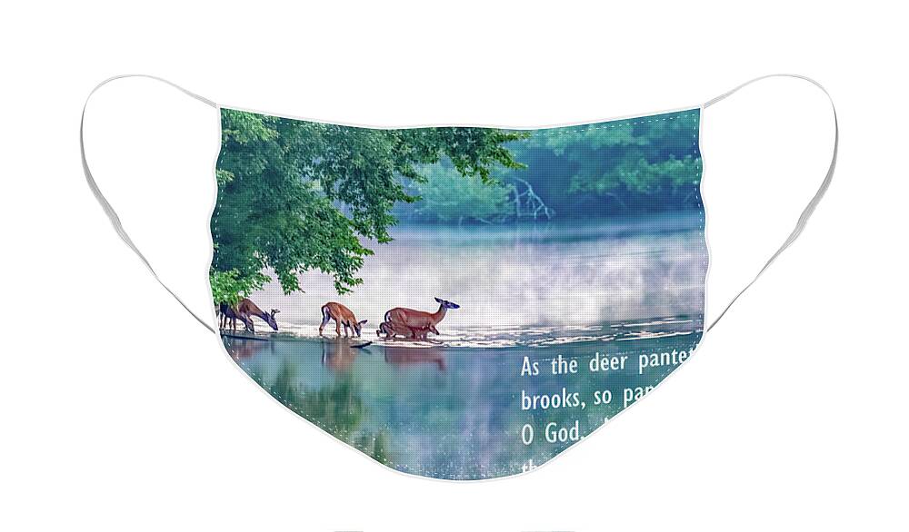 Deer Face Mask featuring the photograph Thirsty for More Than Water by Marcy Wielfaert