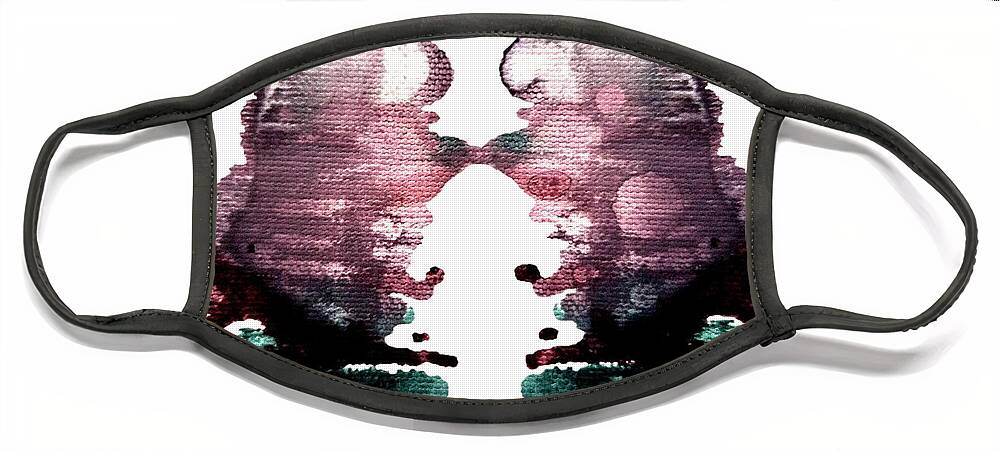 Abstract. Crystals Face Mask featuring the painting Three Jades by Stephenie Zagorski