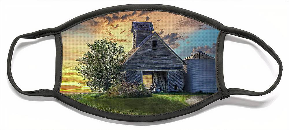 Barn Face Mask featuring the photograph Through the Barn Door by Will Wagner