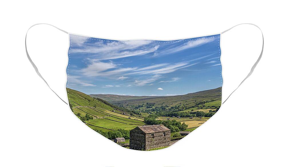 England Face Mask featuring the photograph Thwaite, Swaledale by Tom Holmes Photography