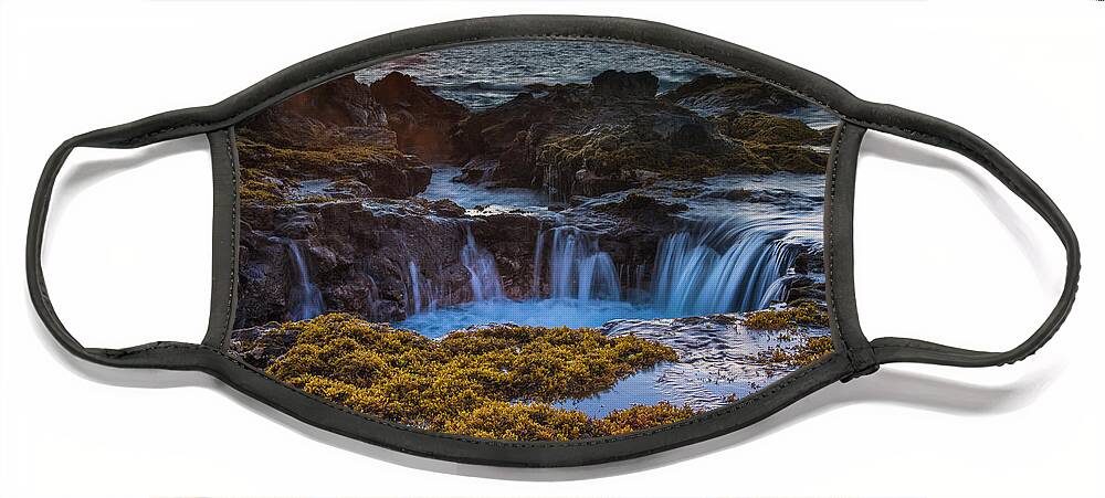 Hawaii Face Mask featuring the photograph Tidal Pools in Hawaii by Bill Cubitt