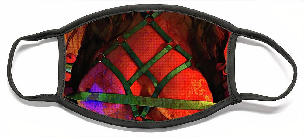 Dark Face Mask featuring the digital art Tied To Her Desire Stained Glass by Recreating Creation