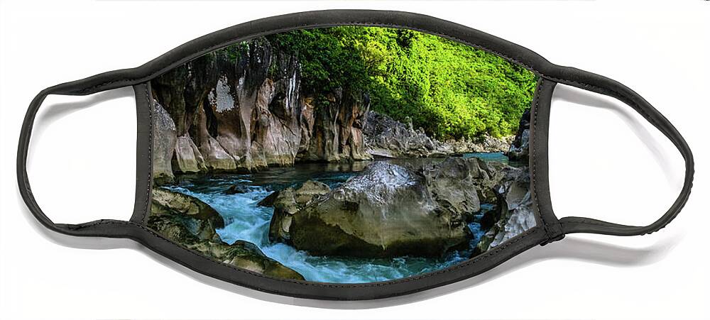 Rizal Face Mask featuring the photograph Tinipak River in Tanay by Arj Munoz